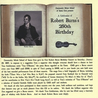 Community Music School of Santa Cruz : A Celebration of Robert Burns's 250th Birthday
