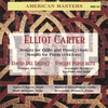 ELLIOT CARTER / BERNARD GREENHOUSE, CELLO; B. WEBSTER, PIANO: Sonata for Cello and Piano