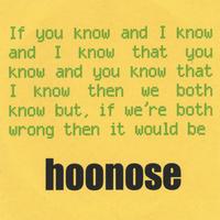 Hoonose : If You Know And I Know And I Know That You Know And You Know That I Know Then We Both Know But, If We're Both Wrong It Would Be?