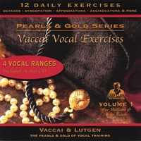 Judy Clark : Vaccai Vocal Exercise CD & Booklet Set:  For Low, Medium & Mezzo Soprano Voices-VOLUME ONE