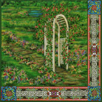 JULIA LANE & FRED GOSBEE: Tapestry II - In a Garden Green