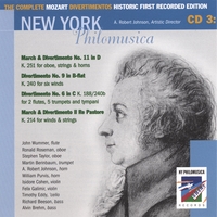 NEW YORK PHILOMUSICA CHAMBER ENSEMBLE: The Complete Mozart Divertimentos Historic First Recorded Edition CD 3