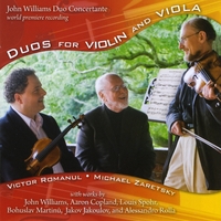 Victor Romanul, Michael Zaretsky : John Williams Duo Concertante Duos for violin and viola