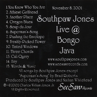Southpaw Jones : Live @ Bongo Java