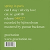 SPRING IN PARIS: Can I Stay/All City Love