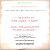 TSION THE WORDSMITH (PRONOUNCED ZION): The Diary of a Reluctant Poet