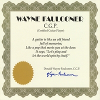 Wayne Faulconer : Wayne Faulconer C.g.p (Certified Guitar Player)