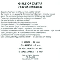 GIRLZ OF ZAETAR: Fear of Rehearsal